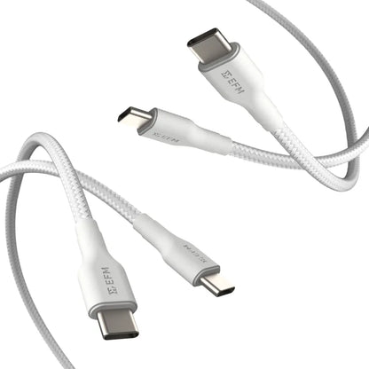 EFM USB-C Braided Cable Twin Pack - 2M With 60W Power Throughput