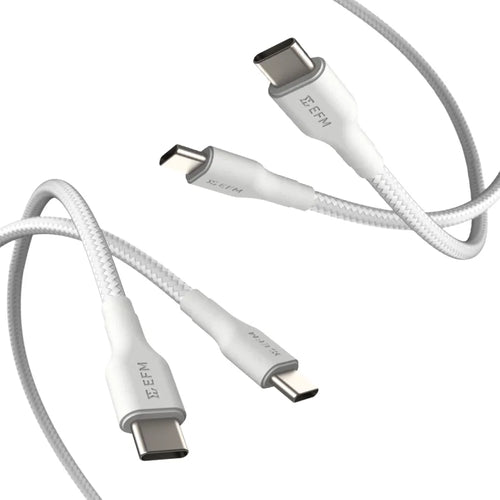 EFM USB-C Braided Cable Twin Pack - 2M With 60W Power Throughput