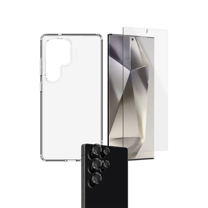 EFM 3-in-1 Case Screen & Camera Lens Armour Bundle For Samsung Galaxy S25 Ultra