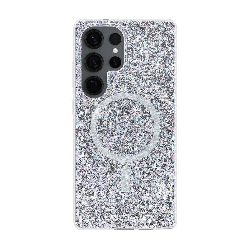 Case-Mate Twinkle Case For Samsung Galaxy S25 Ultra - Disco w/ Magnet - Silver / Clear