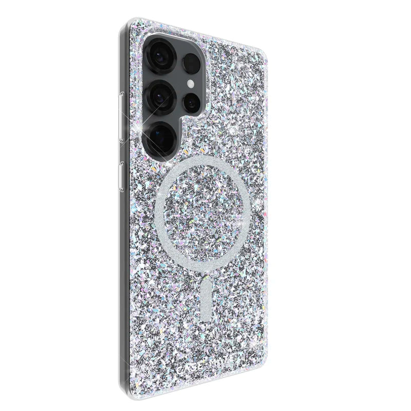 Case-Mate Twinkle Case For Samsung Galaxy S25 Ultra - Disco w/ Magnet - Silver / Clear