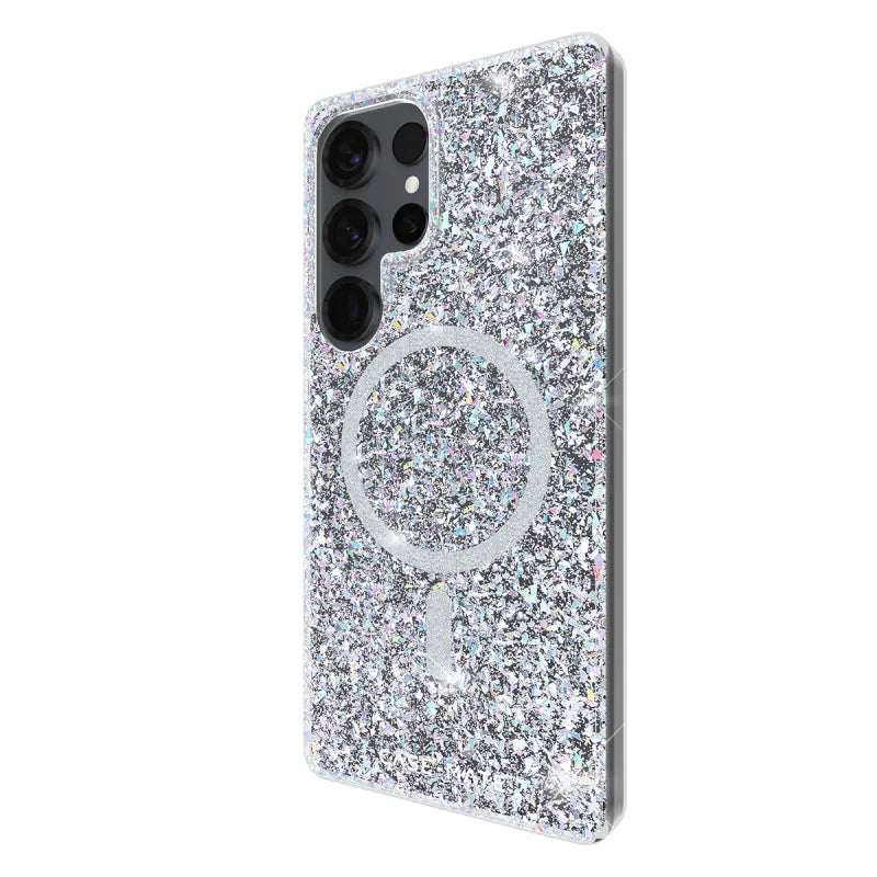 Case-Mate Twinkle Case For Samsung Galaxy S25 Ultra - Disco w/ Magnet - Silver / Clear