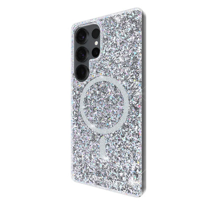 Case-Mate Twinkle Case For Samsung Galaxy S25 Ultra - Disco w/ Magnet - Silver / Clear