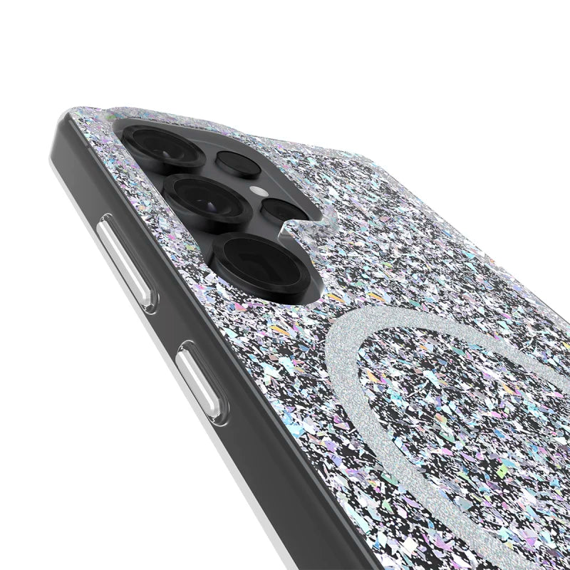 Case-Mate Twinkle Case For Samsung Galaxy S25 Ultra - Disco w/ Magnet - Silver / Clear