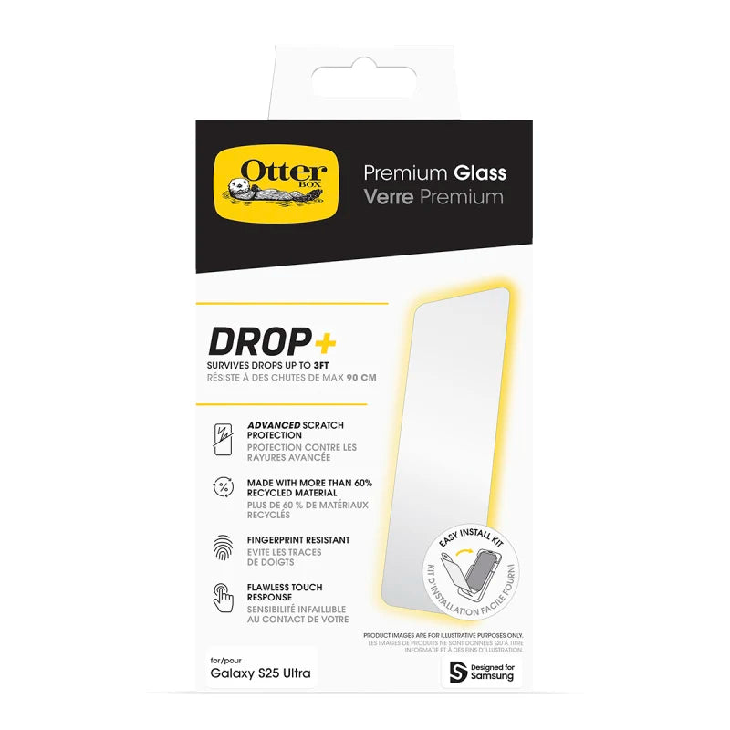 OtterBox Premium Glass Screen Protector For Samsung Galaxy S25 Ultra - Clear