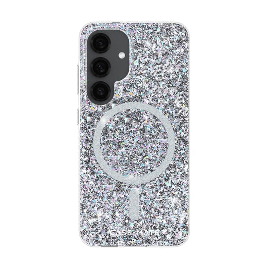 Case-Mate Twinkle Case For Samsung Galaxy S25 - Disco w/ Magnet - Silver / Clear