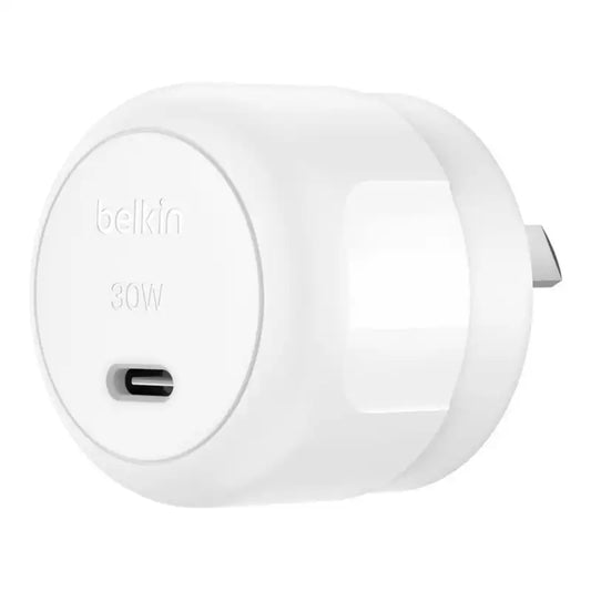 Belkin BoostCharge Compact USB-C Wall Charger 30W With USB-C to Lightning Cable