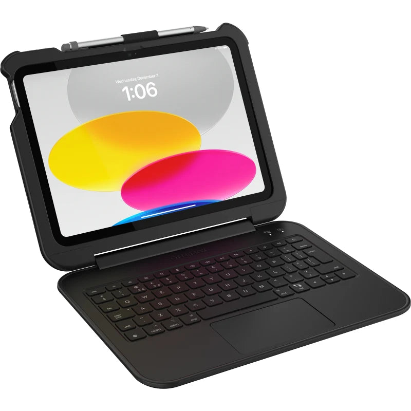 OtterBox Achiever Keyboard Case For Apple iPad 10.9 10th Gen - Black