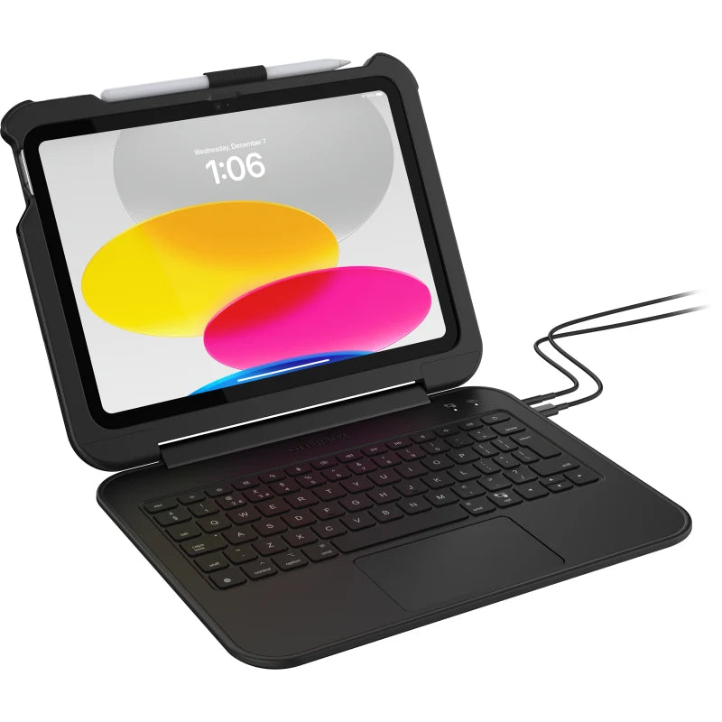 OtterBox Achiever Keyboard Case For Apple iPad 10.9 10th Gen - Black