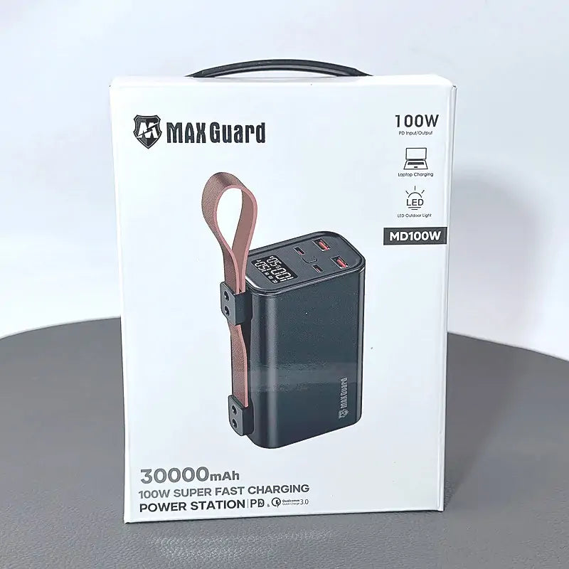 Maxguard 30000 mah PD 100W super fast charging power bank for laptop MD100W