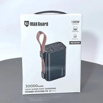 Maxguard 30000 mah PD 100W super fast charging power bank for laptop MD100W