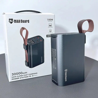 Maxguard 30000 mah PD 100W super fast charging power bank for laptop MD100W