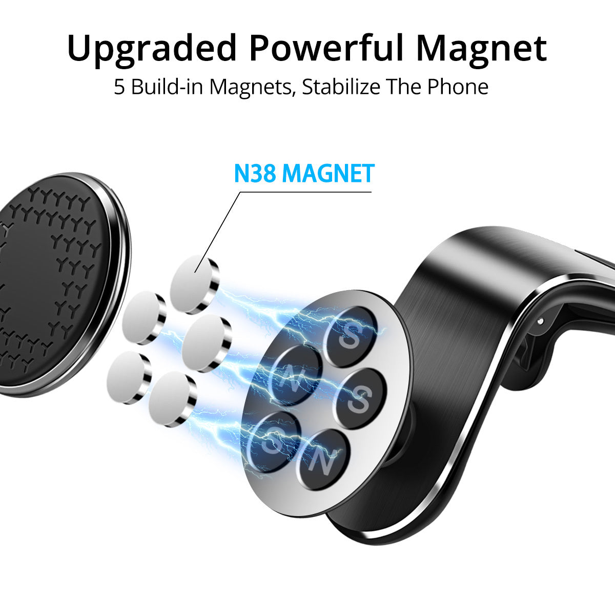 Magnetic Car Phone Holder Air Vent 360° Mount 