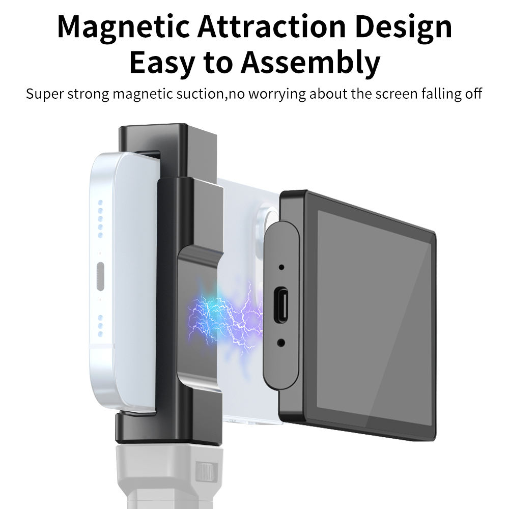 Phone Vlog Selfie Monitor Screen Clamp Mount Kit