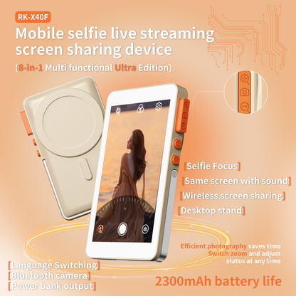 Phone Vlog Selfie Monitor Screen Clamp Mount Kit